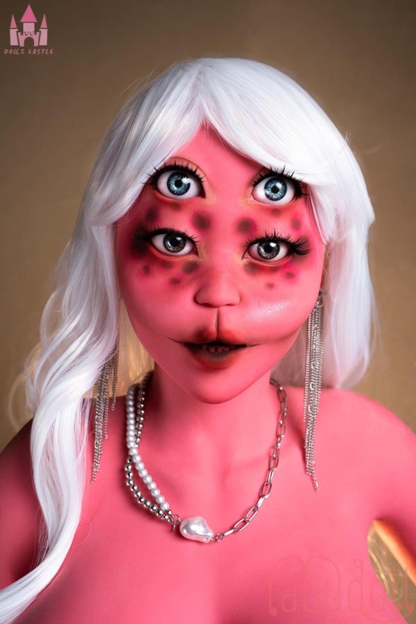 #A15 外人 白髪 巨乳 4つの目 複数の胸 ピンクスキン セックス人形